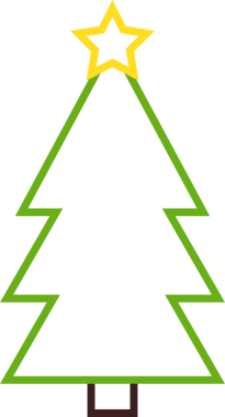 Noel ağacı simgesi, şeffaf arkaplanda izole edilmiş Xmas köknar sembolü. PNG illüstrasyonu