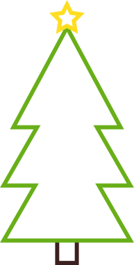 Noel ağacı simgesi, şeffaf arkaplanda izole edilmiş Xmas köknar sembolü. PNG illüstrasyonu