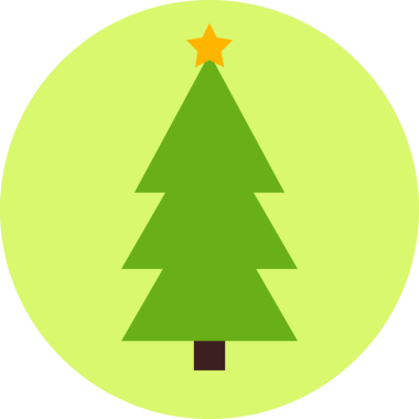 Noel ağacı simgesi, şeffaf arkaplanda izole edilmiş Xmas köknar sembolü. PNG illüstrasyonu