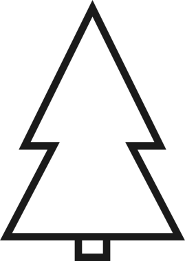 Noel ağacı simgesi, şeffaf arkaplanda izole edilmiş Xmas köknar sembolü. PNG illüstrasyonu