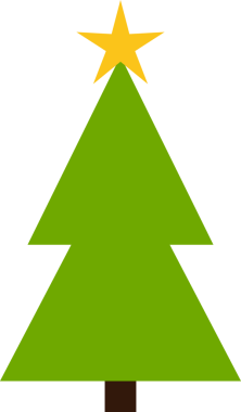 Noel ağacı simgesi, şeffaf arkaplanda izole edilmiş Xmas köknar sembolü. PNG illüstrasyonu