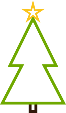 Noel ağacı simgesi, şeffaf arkaplanda izole edilmiş Xmas köknar sembolü. PNG illüstrasyonu