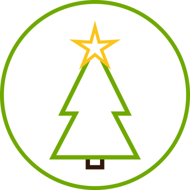 Noel ağacı simgesi, şeffaf arkaplanda izole edilmiş Xmas köknar sembolü. PNG illüstrasyonu