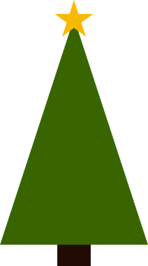 Noel ağacı simgesi, şeffaf arkaplanda izole edilmiş Xmas köknar sembolü. PNG illüstrasyonu