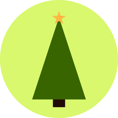 Noel ağacı simgesi, şeffaf arkaplanda izole edilmiş Xmas köknar sembolü. PNG illüstrasyonu