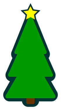 Noel ağacı simgesi, şeffaf arkaplanda izole edilmiş Xmas köknar sembolü. PNG illüstrasyonu