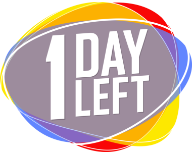 Bir gün kaldı, bayrak dağıtımı, şeffaf arka planda indirim etiketi. Mağaza veya çevrimiçi mağaza için tanıtım işareti, PNG illüstrasyon