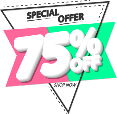 % 75 indirim, şeffaf arka planda indirim. PNG