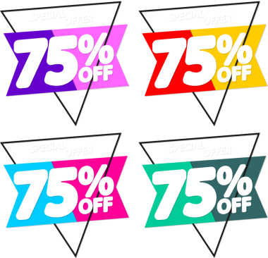 % 75 indirim, şeffaf arka planda indirim. PNG