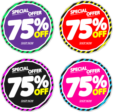 % 75 indirim, şeffaf arka planda indirim. PNG