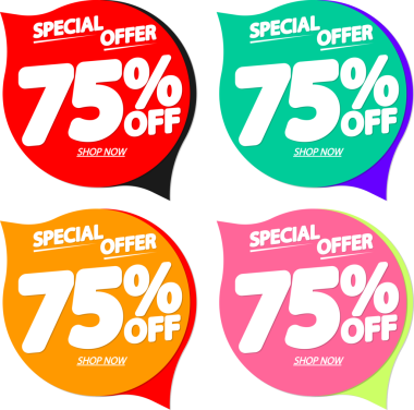 % 75 indirim, şeffaf arka planda indirim. PNG