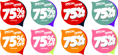 % 75 indirim, şeffaf arka planda indirim. PNG