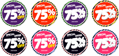 % 75 indirim, şeffaf arka planda indirim. PNG