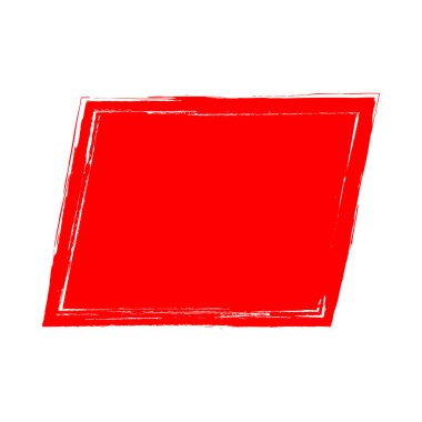 Beyaz arkaplanda kırmızı fırça darbesi