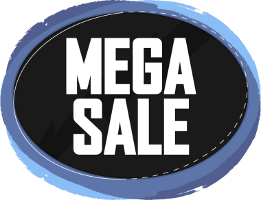 Satış afişi, şeffaf arkaplanda indirim etiketi, PNG 