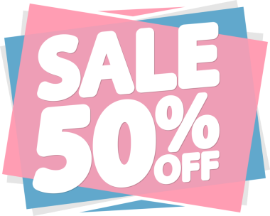 % 50 indirim, şeffaf arka planda indirim. PNG