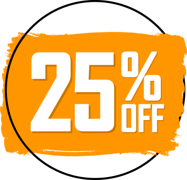 % 25 indirimli pankart, şeffaf arka planda indirim etiketi, PNG 