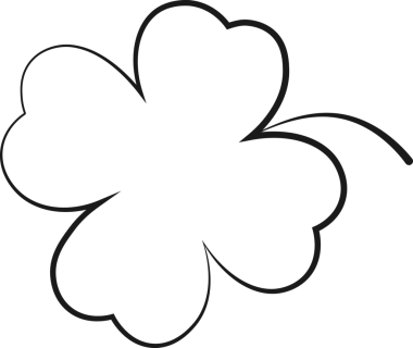 Yonca simgesi, şeffaf arkaplanda bir sembol. PNG illüstrasyonu