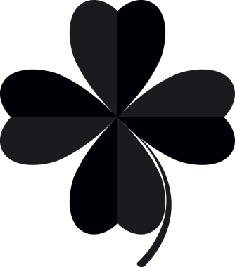 Yonca simgesi, şeffaf arkaplanda bir sembol. PNG illüstrasyonu