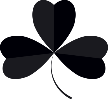 Yonca simgesi, şeffaf arkaplanda bir sembol. PNG illüstrasyonu