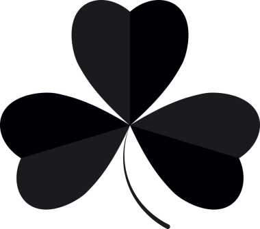 Yonca simgesi, şeffaf arkaplanda bir sembol. PNG illüstrasyonu