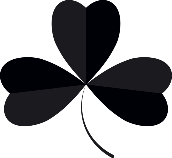 Yonca simgesi, şeffaf arkaplanda bir sembol. PNG illüstrasyonu