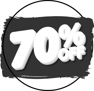 % 70 indirimli pankart, şeffaf arka planda indirim etiketi, PNG 