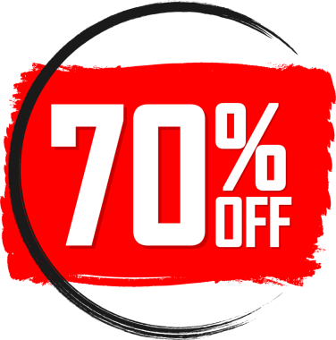 % 70 indirimli pankart, şeffaf arka planda indirim etiketi, PNG 