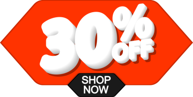 % 30 indirimli pankart, şeffaf arka planda indirim etiketi, PNG 