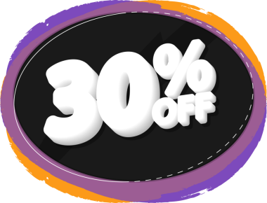 % 30 indirimli pankart, şeffaf arka planda indirim etiketi, PNG 