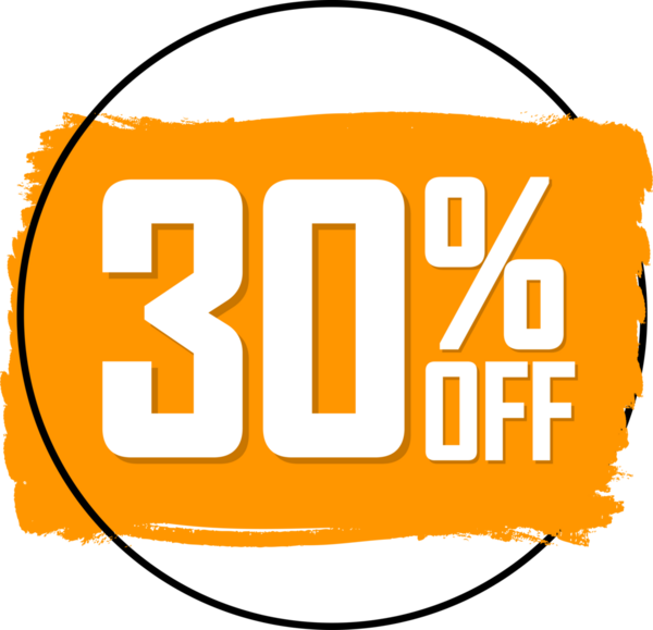 % 30 indirimli pankart, şeffaf arka planda indirim etiketi, PNG 