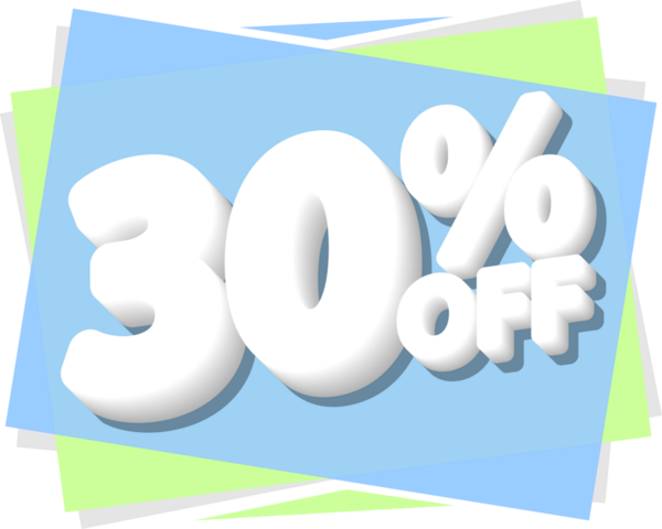 % 30 indirimli pankart, şeffaf arka planda indirim etiketi, PNG 