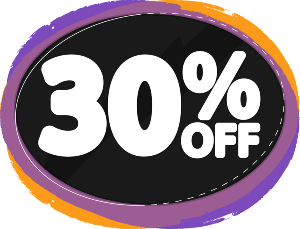 % 30 indirimli pankart, şeffaf arka planda indirim etiketi, PNG 