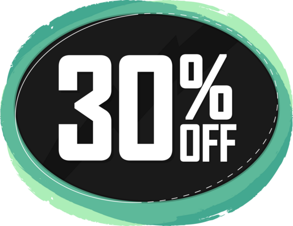 % 30 indirimli pankart, şeffaf arka planda indirim etiketi, PNG 