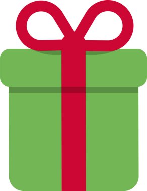 Düz stil hediye ikonu. vektör illüstrasyonu.