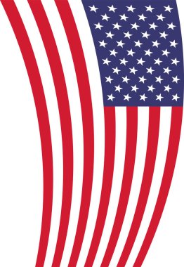 Beyaz arkaplanda ABD bayrağı