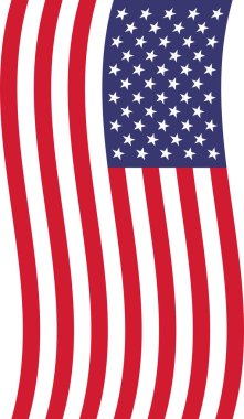 Beyaz arkaplanda ABD bayrağı