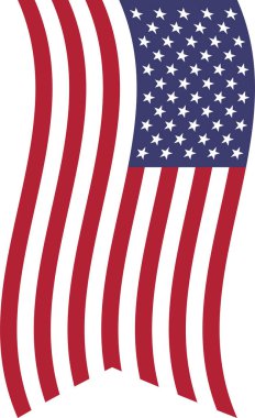 ABD bayrak vektör tasarım şablonu