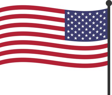 Amerika Birleşik Devletleri bayrağı vektör simgesi