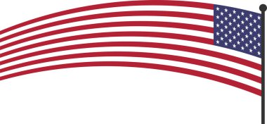 Beyaz arkaplanda ABD bayrağı