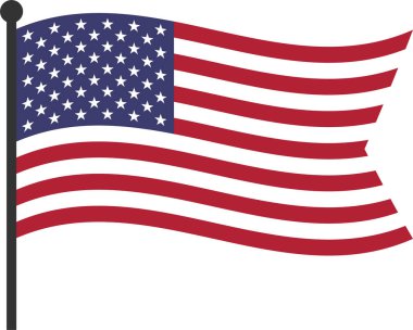 ABD bayrağı, vektör, illüstrasyon