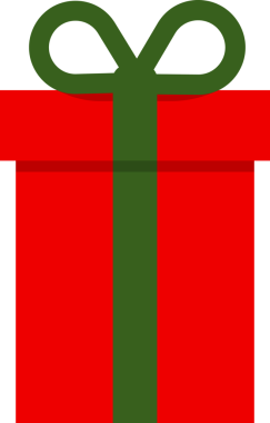 Hediye kutusu ikonu, Noel hediyesi, Noel sembolü. png