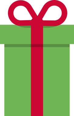 Hediye kutusu ikonu, Noel hediyesi, Noel sembolü. png