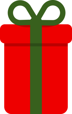 Hediye kutusu ikonu, Noel hediyesi, Noel sembolü. png