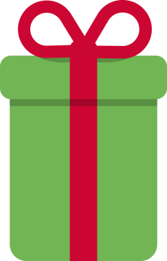 Hediye kutusu ikonu, Noel hediyesi, Noel sembolü. png