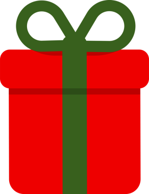 Hediye kutusu ikonu, Noel hediyesi, Noel sembolü. png