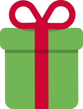 Hediye kutusu ikonu, Noel hediyesi, Noel sembolü. png