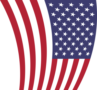 Amerika Birleşik Devletleri bayrağı şeffaf bir arkaplan üzerinde rüzgarda sallanıyor, Bağımsızlık Günü için. png