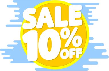 % 10 indirimli pankart, indirim etiketi 