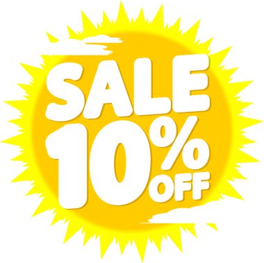 % 10 indirimli pankart, indirim etiketi 